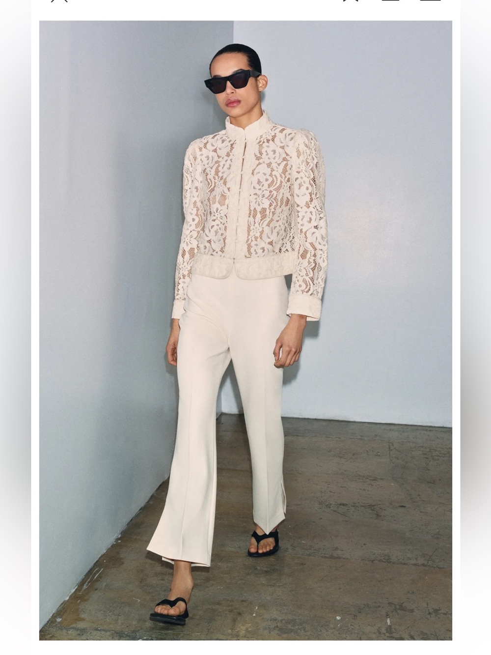 Zara ZW collection lace blazer